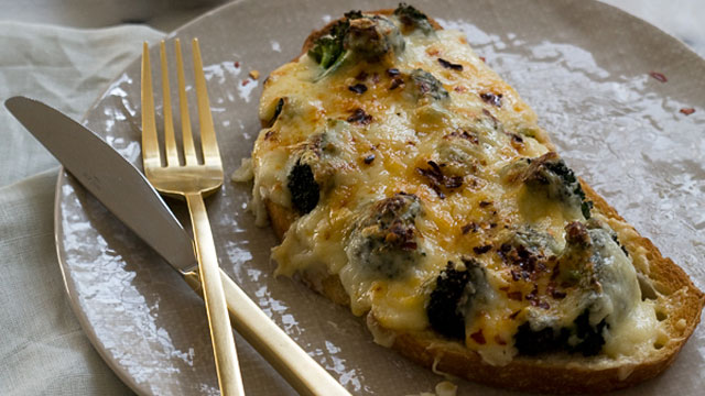 Broccoli and Cheese Tartine recipe