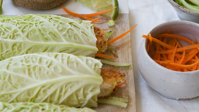 Cabbage Coconut Shrimp Roll recipe