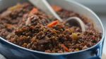 Lentils Stewed in Tomatoes and Red Wine recipe