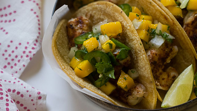 Mango Shrimp Tacos recipe