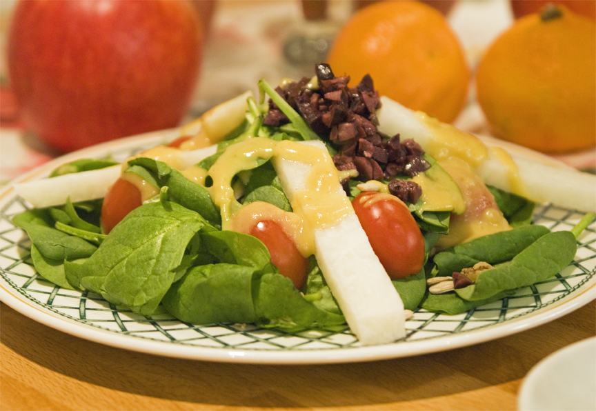Jicama and Spinach Salad recipe