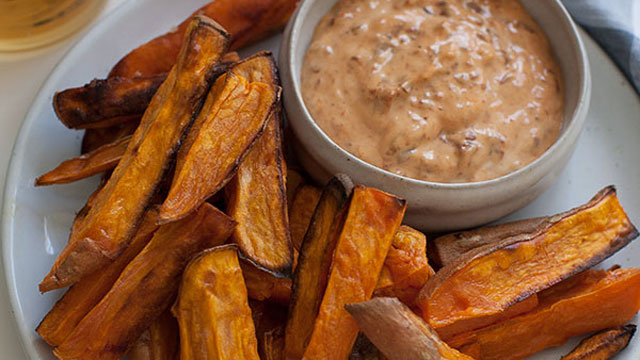 Sweet Potato Fries with Chipotle Mayonnaise