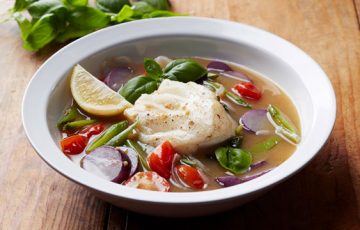 Poached Cod with Tomatoes recipe