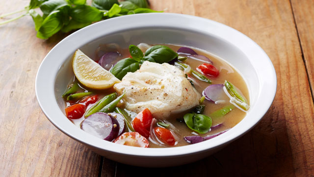 Poached Cod with Tomatoes recipe