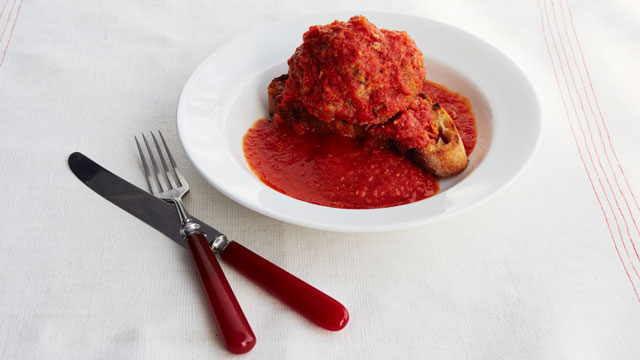 Giant Meatballs with Ricotta