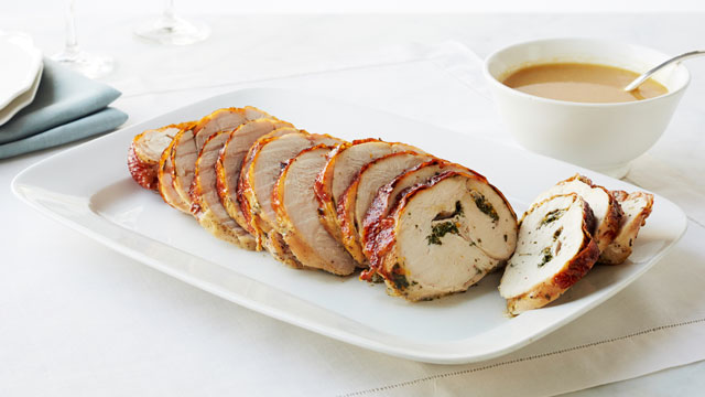Roasted Rolled Turkey Breast with Herbs
