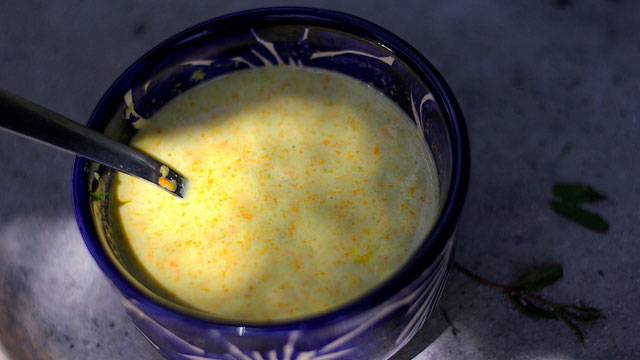 Squash Blossom and Corn Chowder recipe