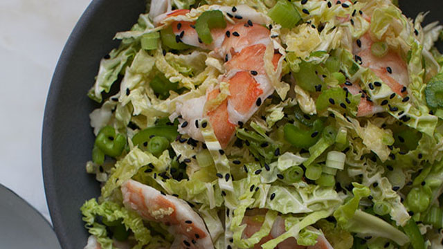 Savoy Cabbage Shrimp Salad recipe