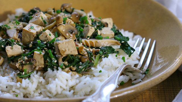 Tofu and Spring Greens Stir Fry recipe