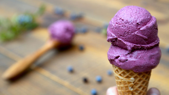 Wild Blueberry Frozen Yogurt recipe