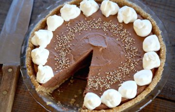 No-Bake Tahini Chocolate Mousse Pie recipe