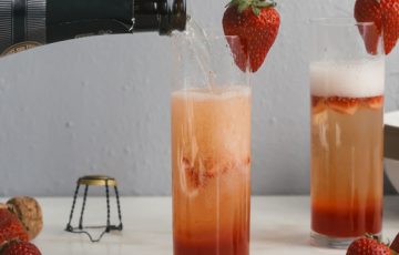Strawberry Rhubarb Bellini Recipe