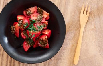 tomatoes with chia ponzu