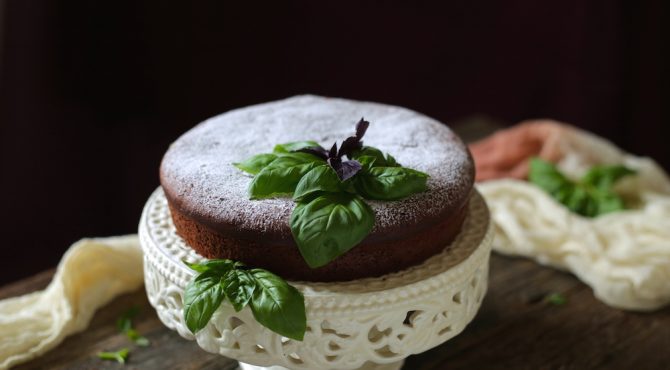 basil chocolate cake