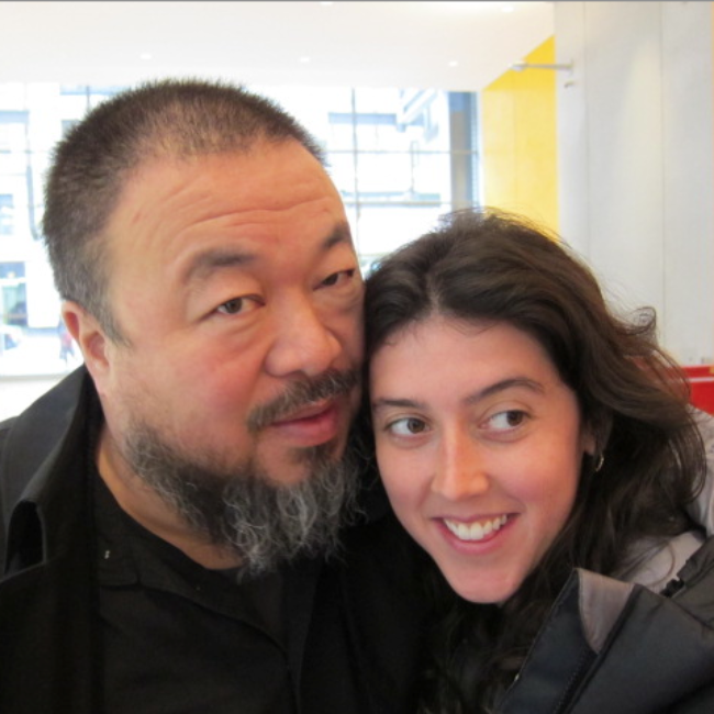 Filmmaker Alison Klayman with Ai Weiwei