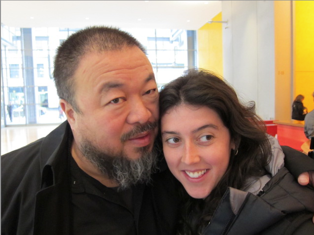 Filmmaker Alison Klayman with Ai Weiwei