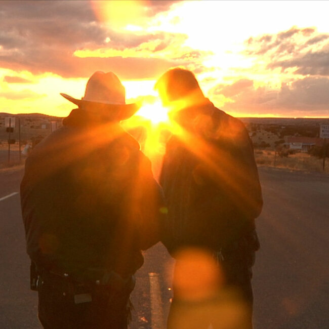 Sheriffs in New Mexico at Sunset, in House I Live In, photo by Derek Hallquist