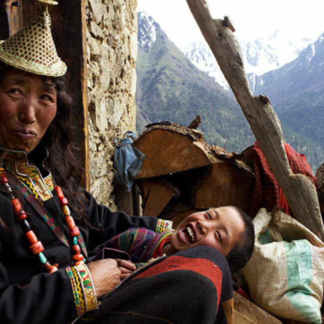 Peyangki and mother, in Happiness