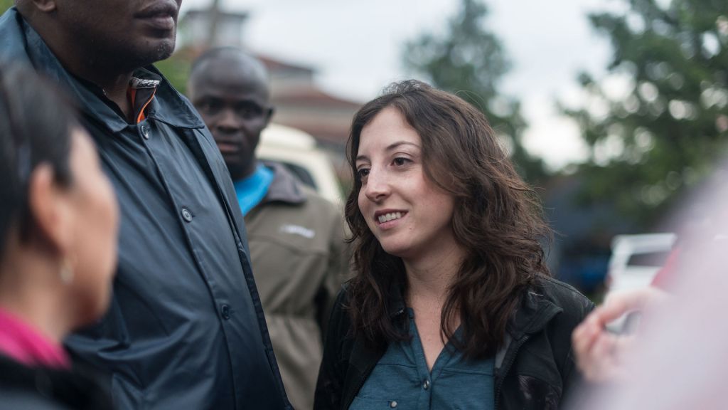 Jessica Posner Odede at work in Kibera, Nairbi, Kenya.