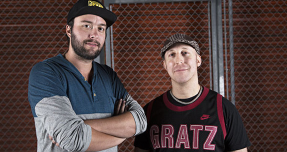 Filmmakers Andrew Cohn (l) and Davy Rothbart