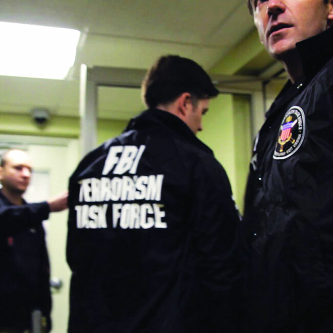 FBI terrorism task force agents on surveillance mission