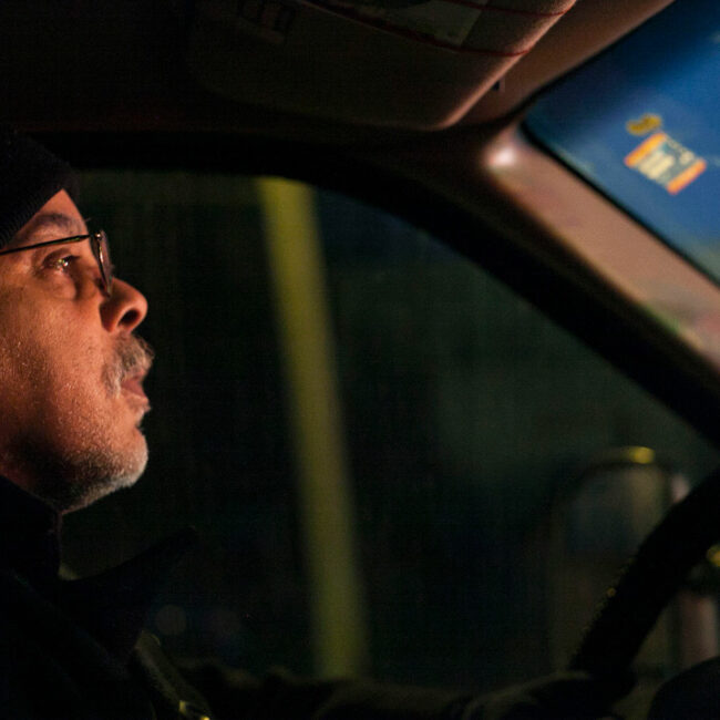 Saeed Shariff Torres drives through the streets of Pittsburgh.