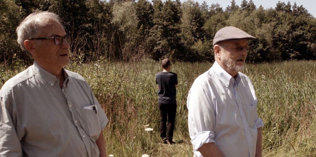 Horst van Wächter and Niklas Frank (l-r), with Philippe Sands in background