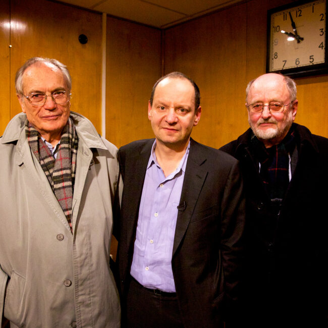 From left to right: Horst van Wächter, Philippe Sands, and Niklas Frank