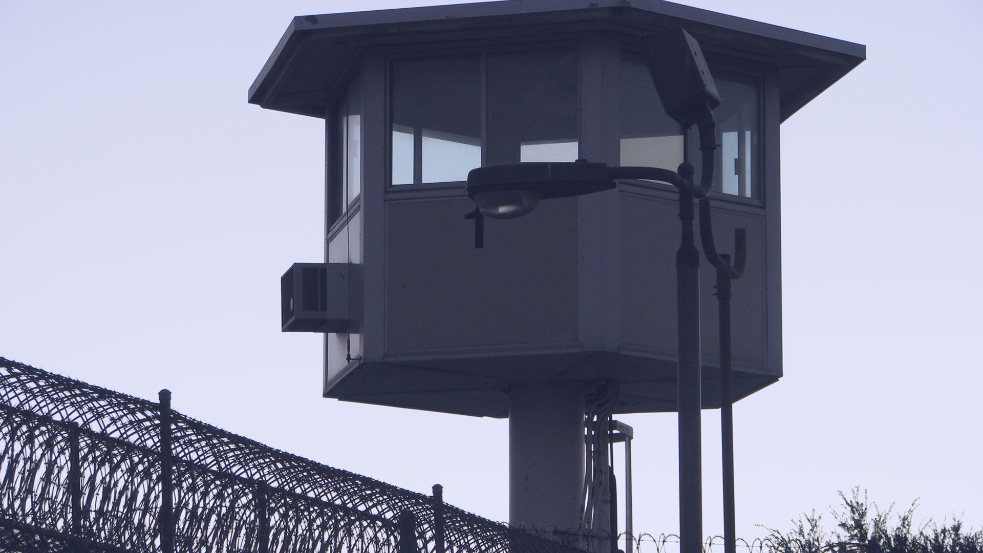 Guard tower at an American prison