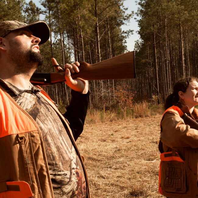 Alex and Jessica Sutton, doing some hunting, in Farmer/Veteran
