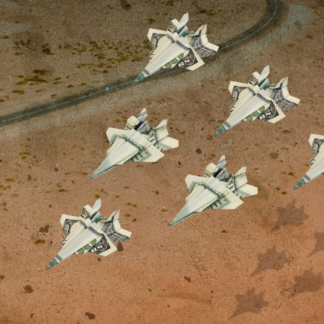 money-paper airplane fighters, in graphic for Shadow World created by Independent Lens