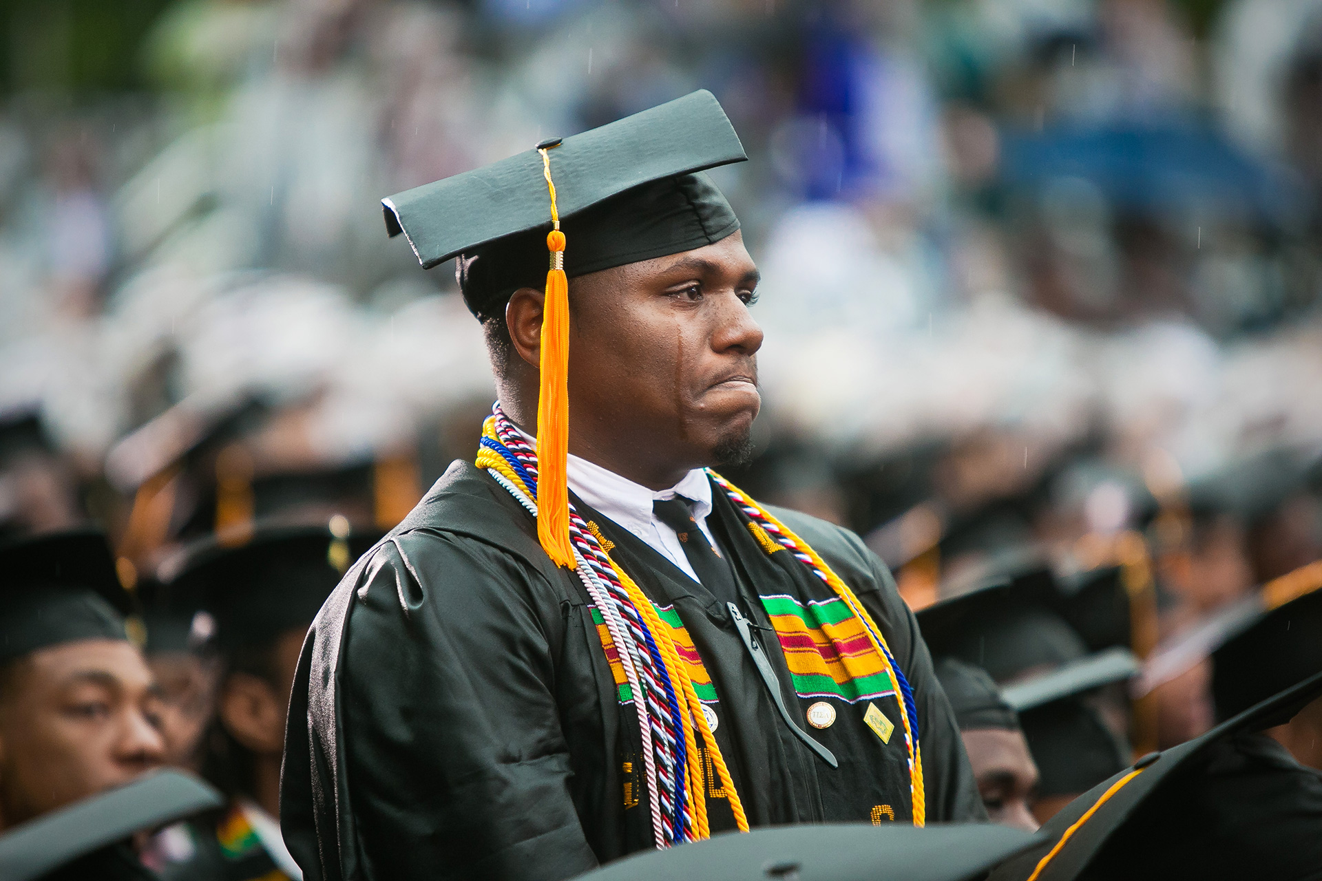 An HBCU student tears up at his graduation, from Tell Them We Are Rising