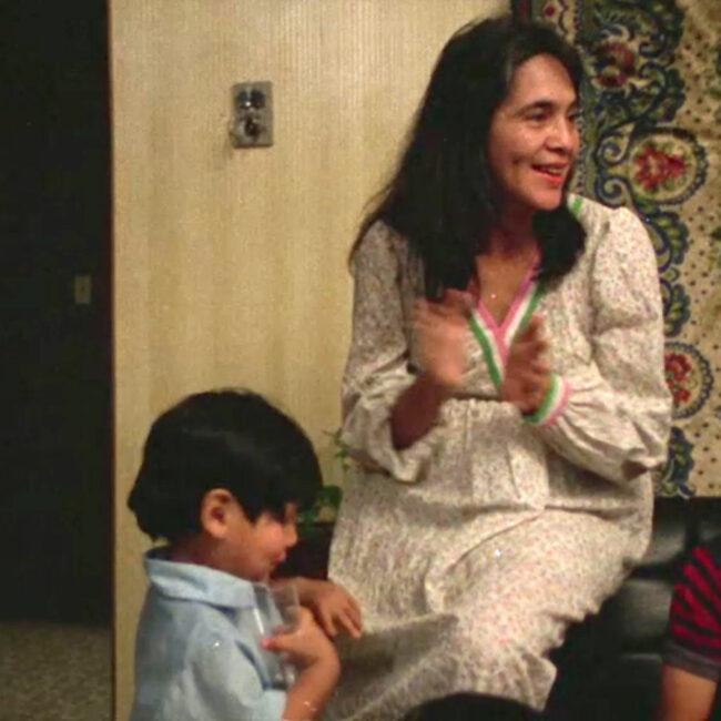 Dolores Huerta and some of her kids, in a home movie seen in 