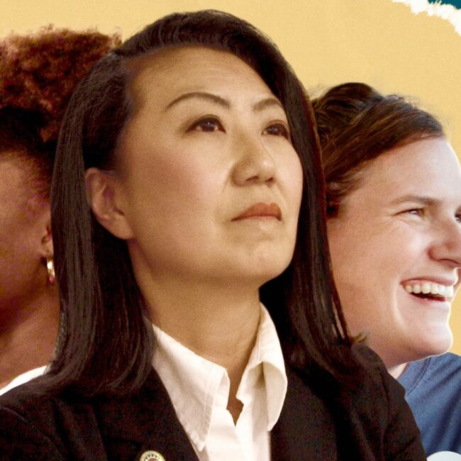 the three women running for office, composite image for Represent