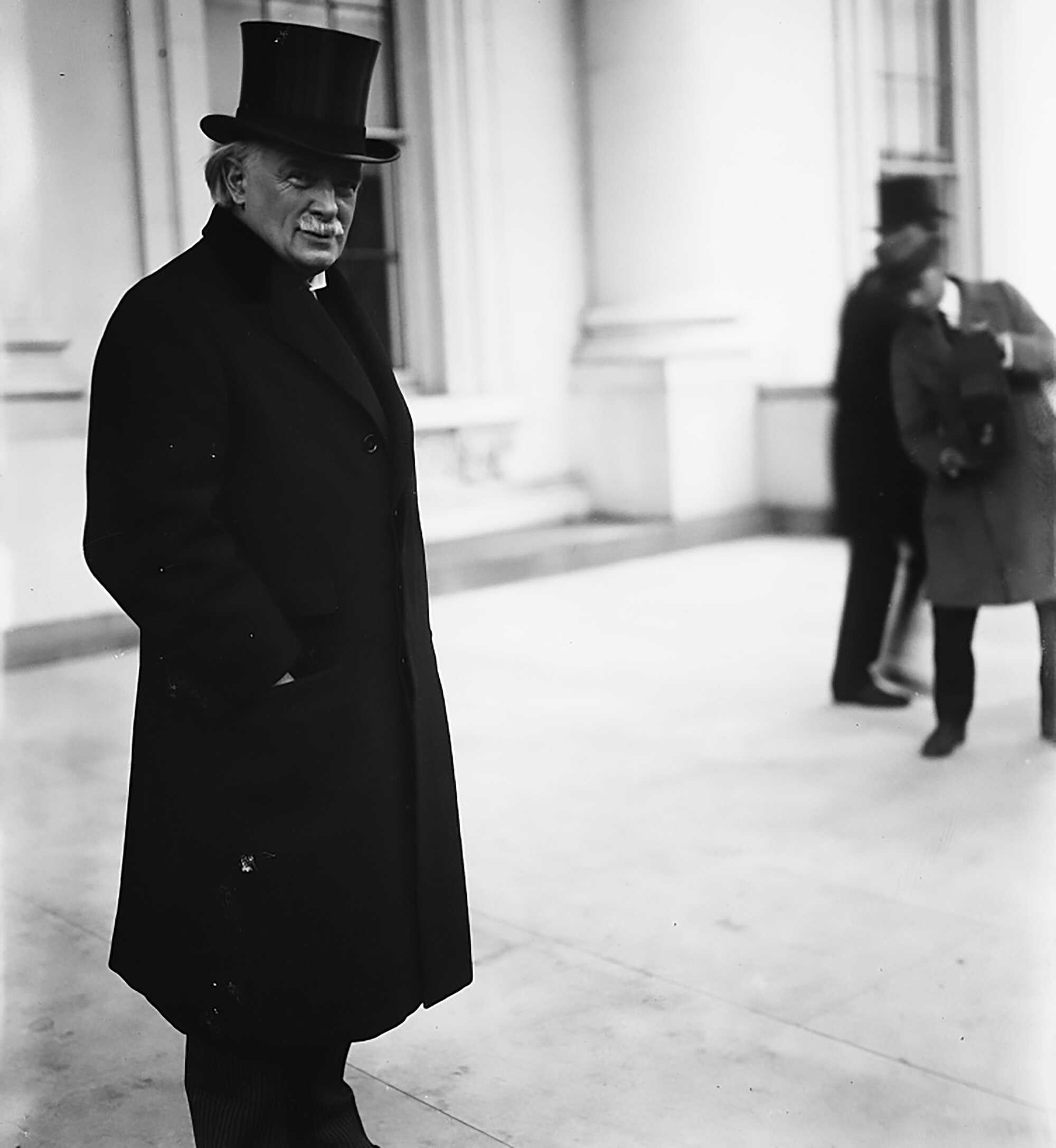 David Lloyd George at White House, Washington, D.C. 1923. Courtesy: Library of Congress Wilson-David-Lloyd-George-at-White-House,-Washington,-D.C.-1923-LOC.jpg