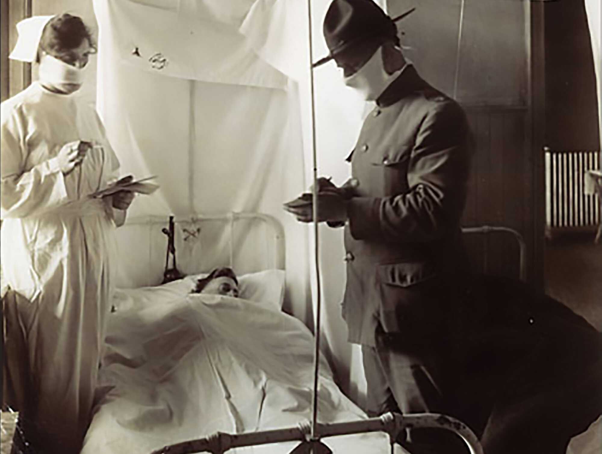When young, healthy soldiers began getting sick by the dozens in March, 1918, military physicians were baffled by what might be causing it. Courtesy: NARA influenza_Timeline_01.jpg