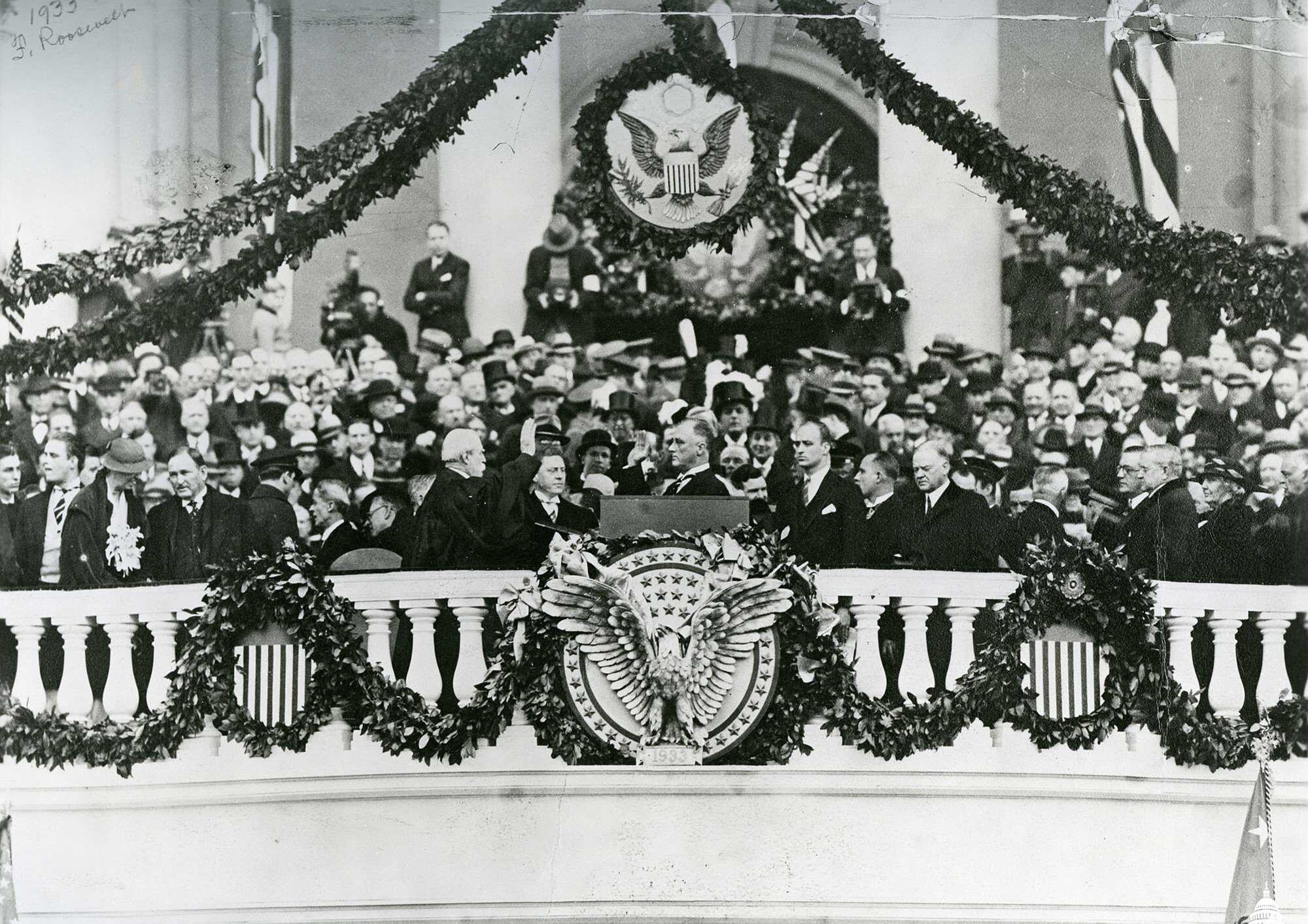 FDR's first inauguration, 1933. Architect of the Capitol FDR-1st-inauguration-1933-Architect-of-the-Capitol.jpg