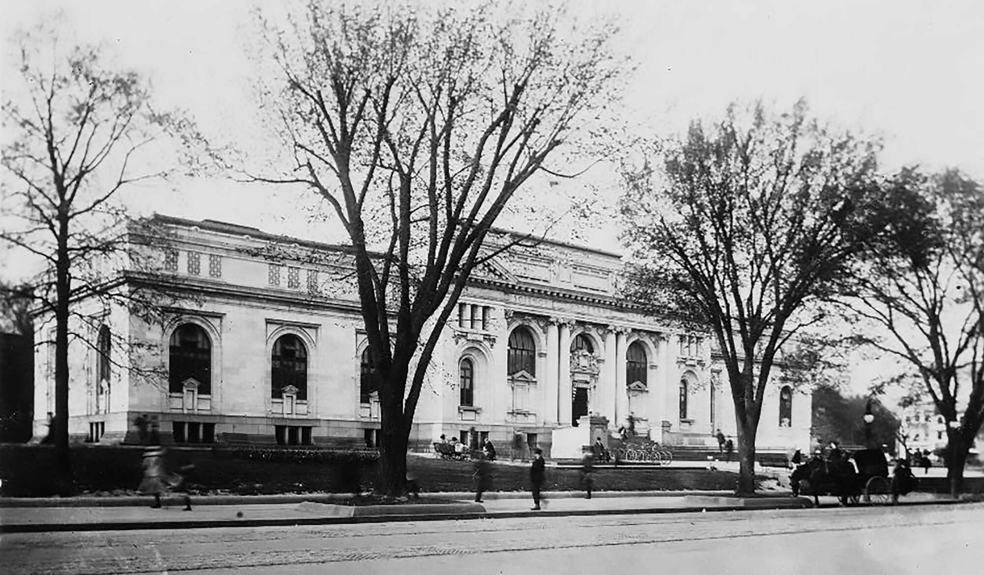 Between 1883 and 1929, Andrew Carnegie funded the building of 2,509 "Carnegie Libraries" worldwide. Pictured is the Carnegie Library in Washington, D.C. National Photo Company Collection/Library of Congress Carnegie-lib 2.jpg