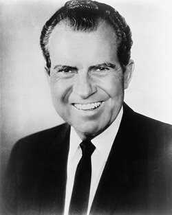 Richard Nixon, Official White House photograph, 1969. Courtesy: Library of Congress Two days Timeline Nixon 400.jpg