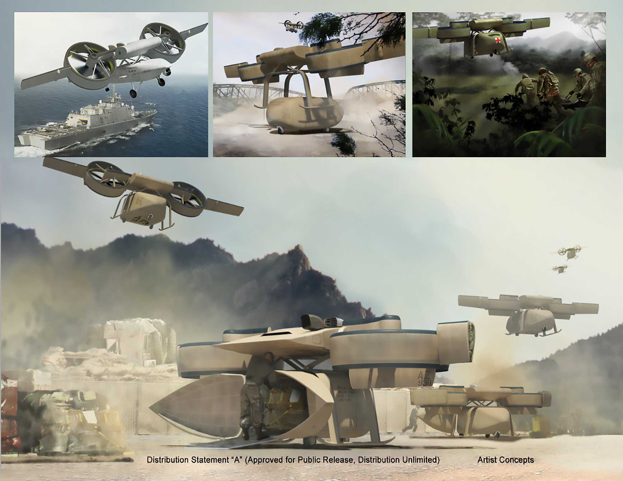 Artist’s concept of an unmanned aircraft. Photo courtesy of DARPA. Tuxedo-Darpa-ares.jpg