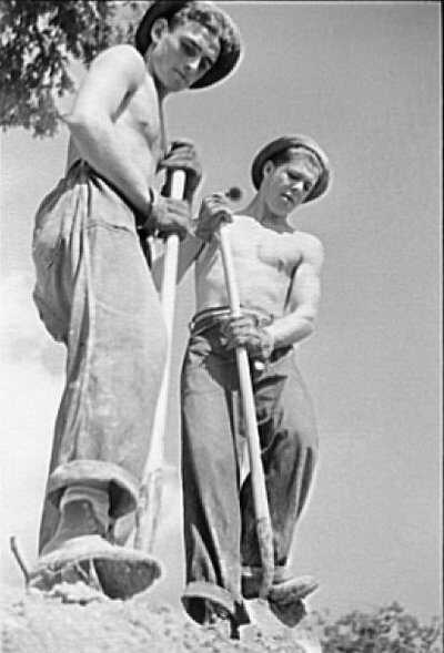 CCC boys at work in Prince George's County, MD, Courtesy: Office of War Information CCC timeline dig.jpg