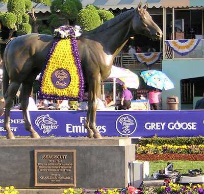 Seabiscuit statue at Santa Anita. 2008. PD Seabiscuit_statue_at_Santa_Anita_PD.jpg