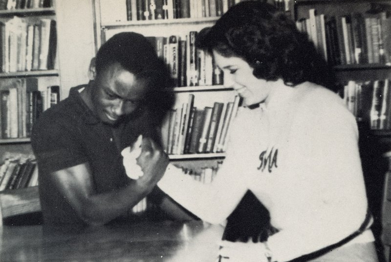 Van Poindexter was voted “Most Versatile” alongside his classmate Terry McCandlish. Image courtesy of Leland Public School District Harvest-Yearbook-Poindexter-and-McCandlish.jpg