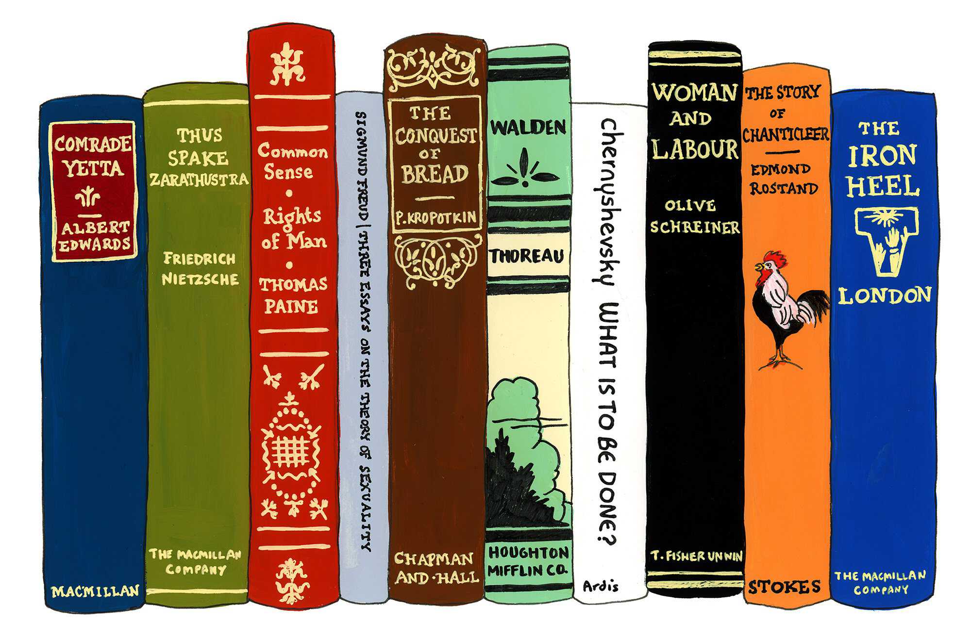 Illustration: Jane Mount Bombing-Wall-Street-IdealBookshelf1048-EmmaGoldman.jpg