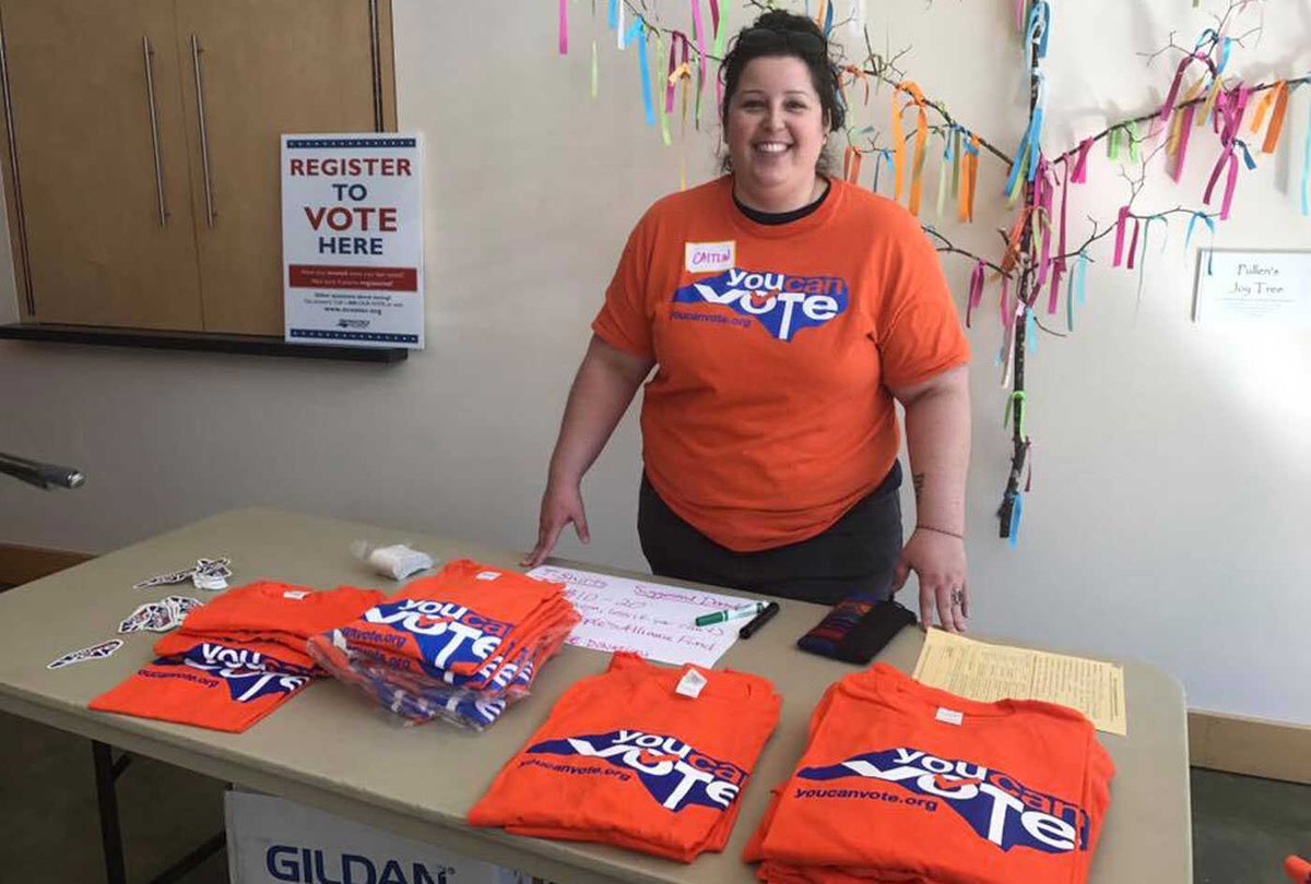 Caitlin Metzguer, deputy director of the North Carolina-based organization You Can Vote. Photo by Caitlin Metzguer Vote-GroundTruth-N-Carolina-Caitlin.jpg