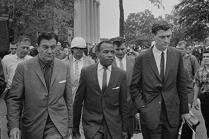 James Meredith at the University of Mississippi at Oxford, Courtesy: Library of Congress JFK domestic 2 800.jpg