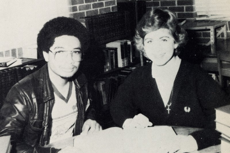 Jessie King and Pam Pepper were voted “Most Likely to Succeed.” Jessie is now Superintendent of Leland’s public schools, and Pam is a U.S. District Court Judge. Image courtesy of Leland Public School District Harvest-Yearbook-Pepper-and-King.jpg