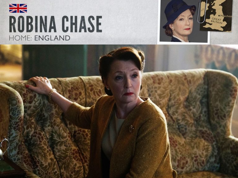 Lesley Manville as Robina Chase in World on Fire