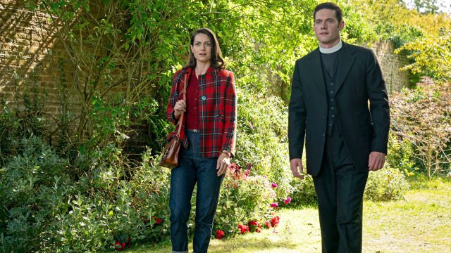 Lauren Carse and Tom Brittney as Ellie Harding and Will Davenport in Grantchester, Season 5: Episode 2