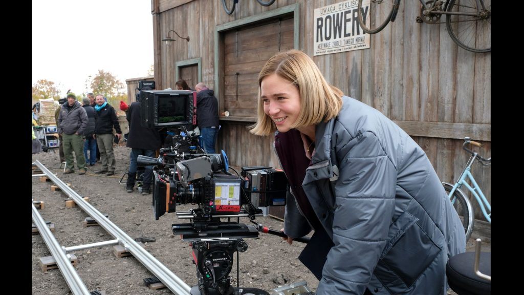 Zofia Wichłacz behind the scenes of World on Fire, season 1